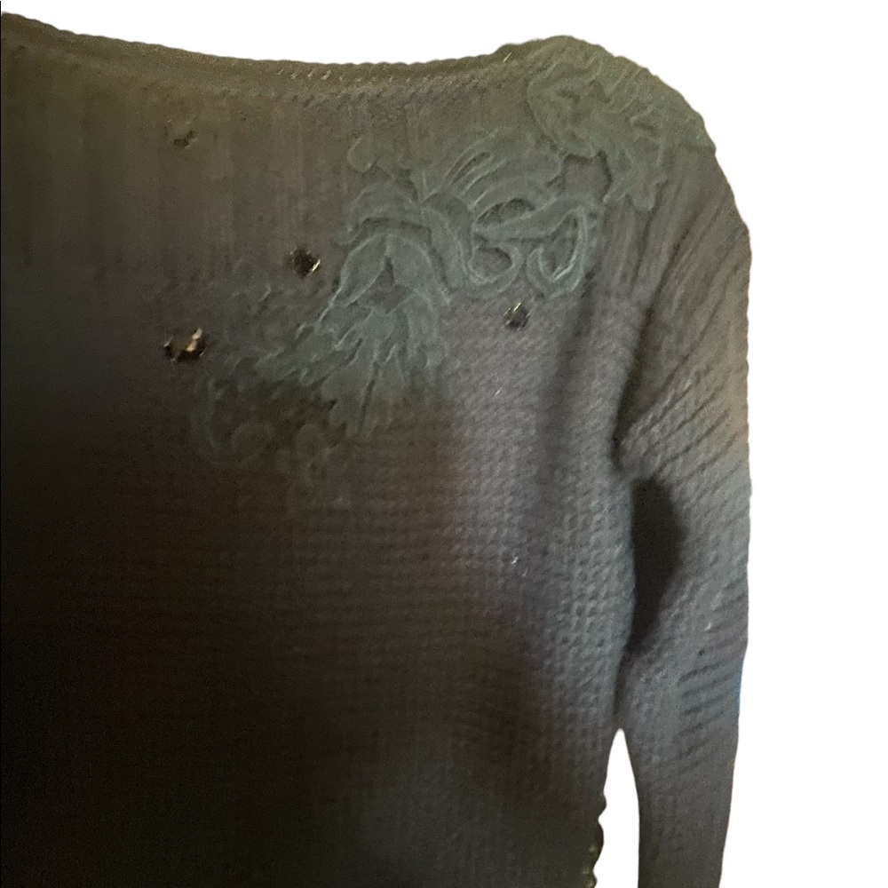 Black cotton sweater